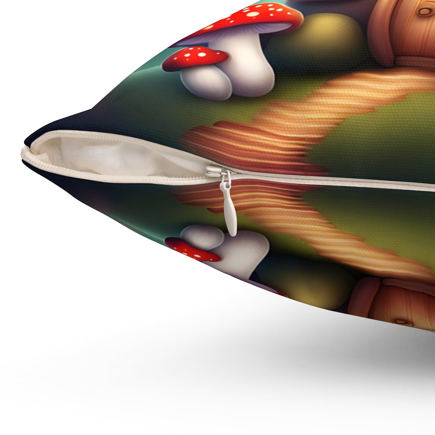 ''Knitted cottage'' Spun Polyester Square Pillow