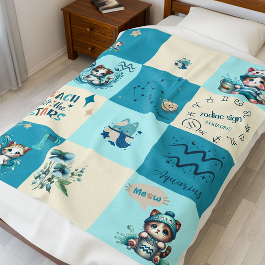 Zodiac Aquarius Boy Blanket