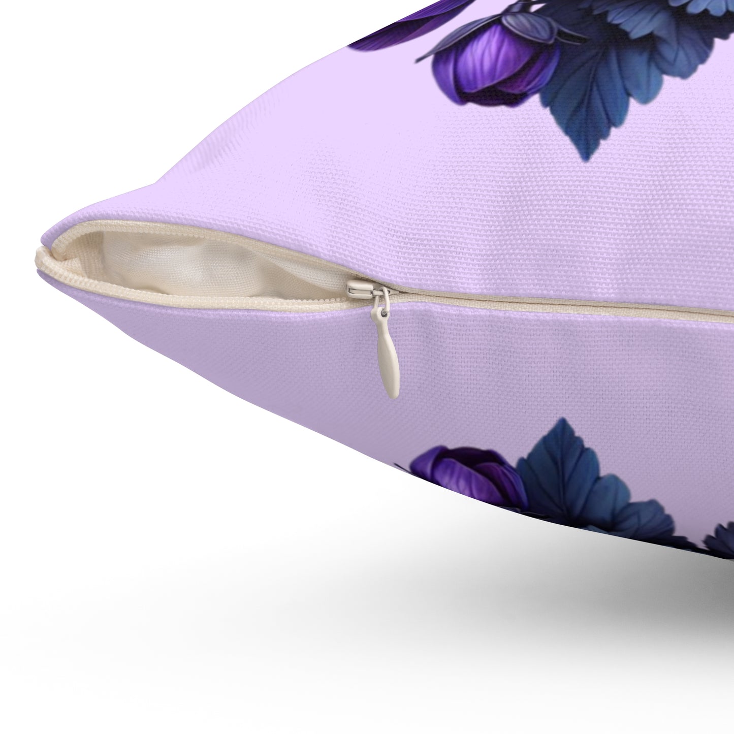 Flowers Spun Polyester Square Pillow