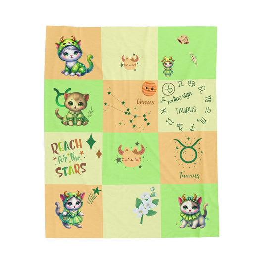 Zodiac Taurus Girl Blanket