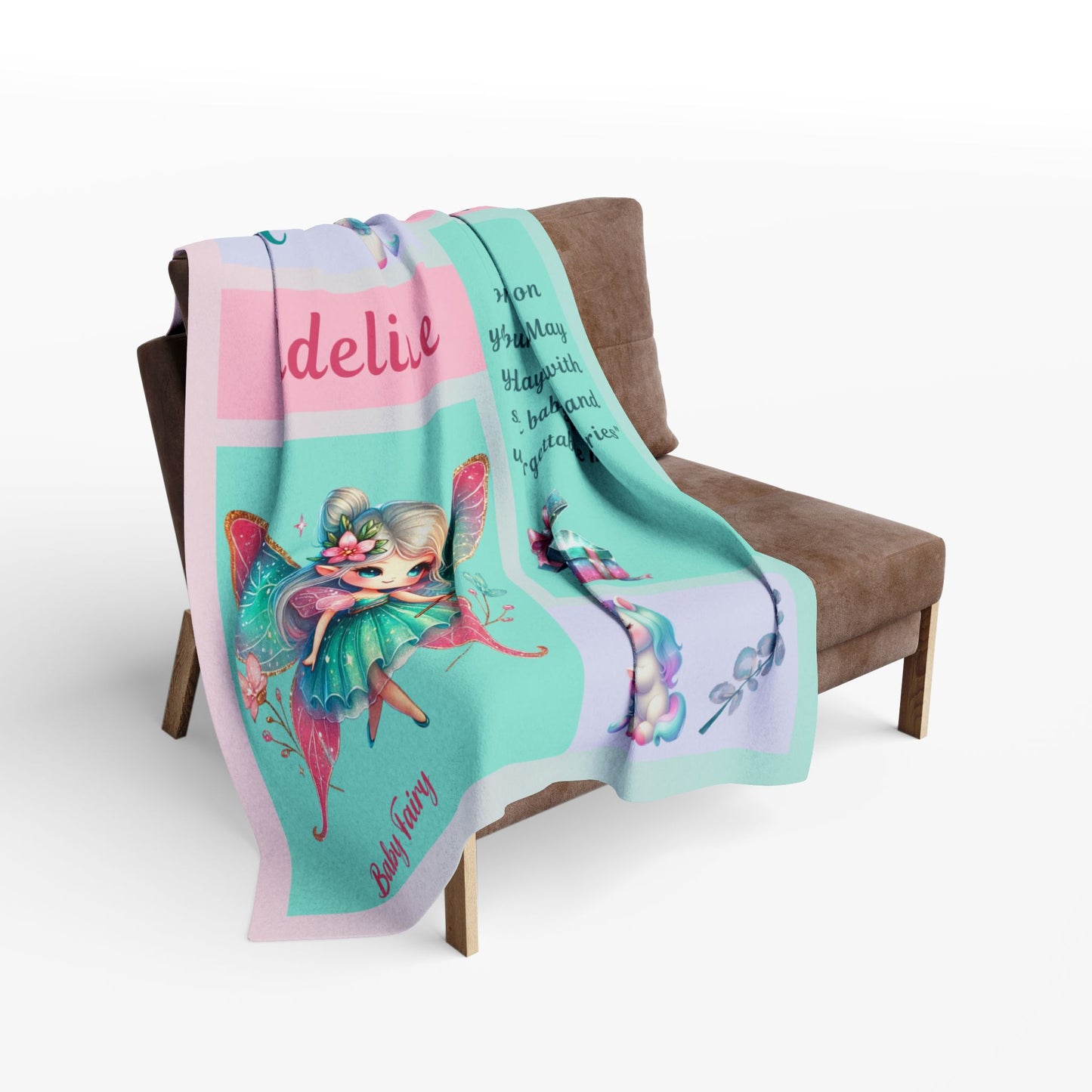 ''Fairy Wishes'' Baby Girl Minky Blanket