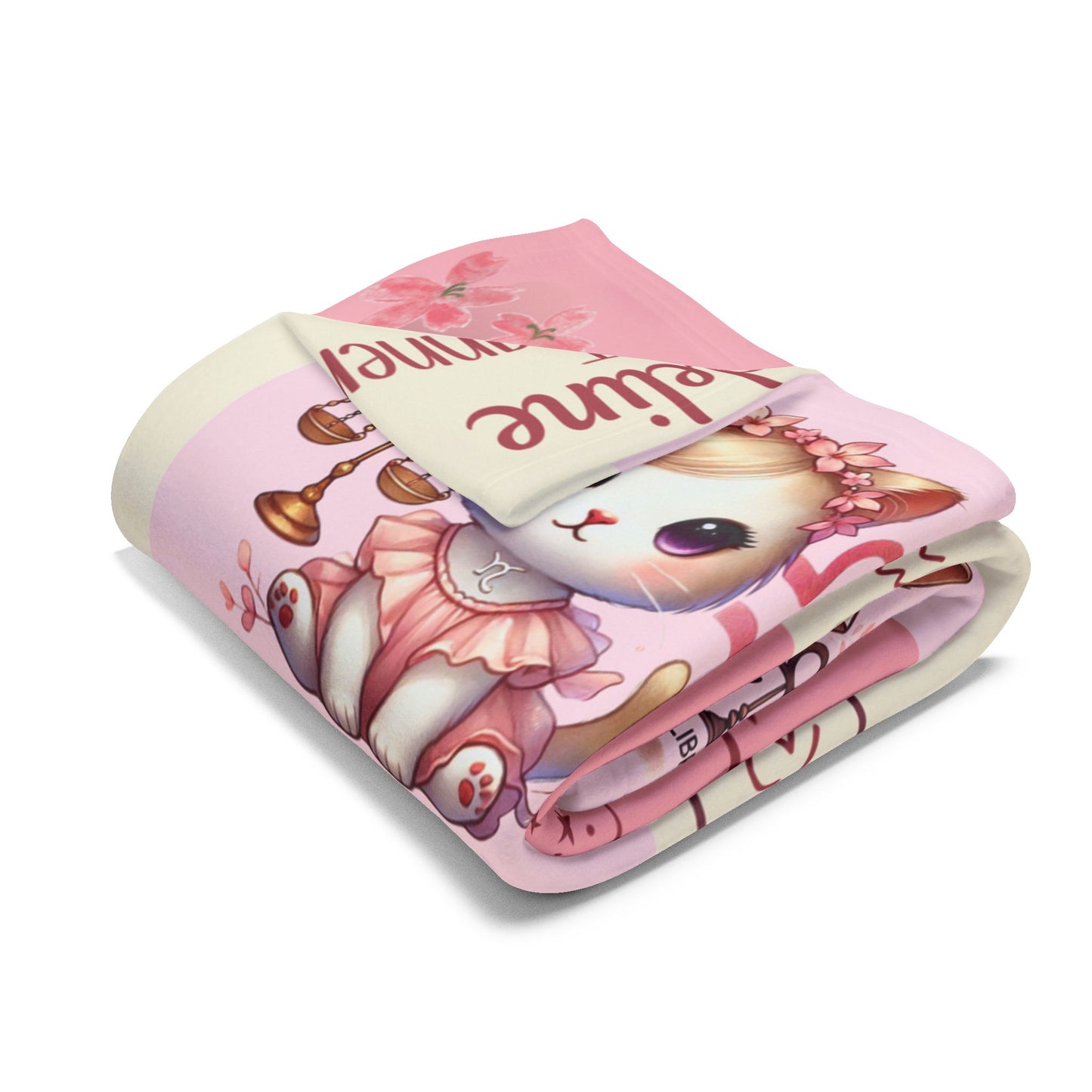 Personalized Libra Baby Girl Blanket, Velveteen Plush Zodiac Baby Blanket,