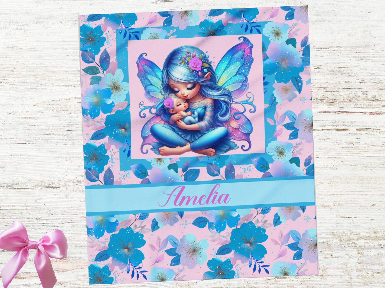 ''Fairy of Flowers'' Girl Name Blankets
