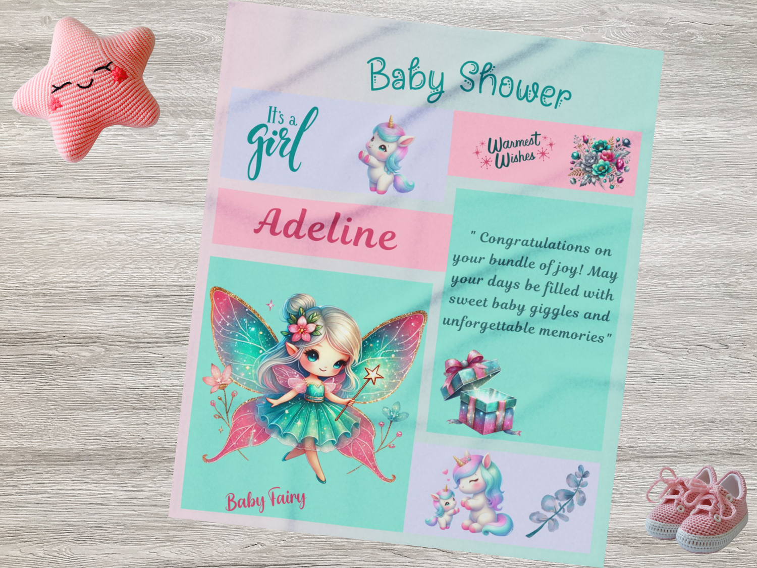 ''Fairy Wishes'' Baby Girl Blankets