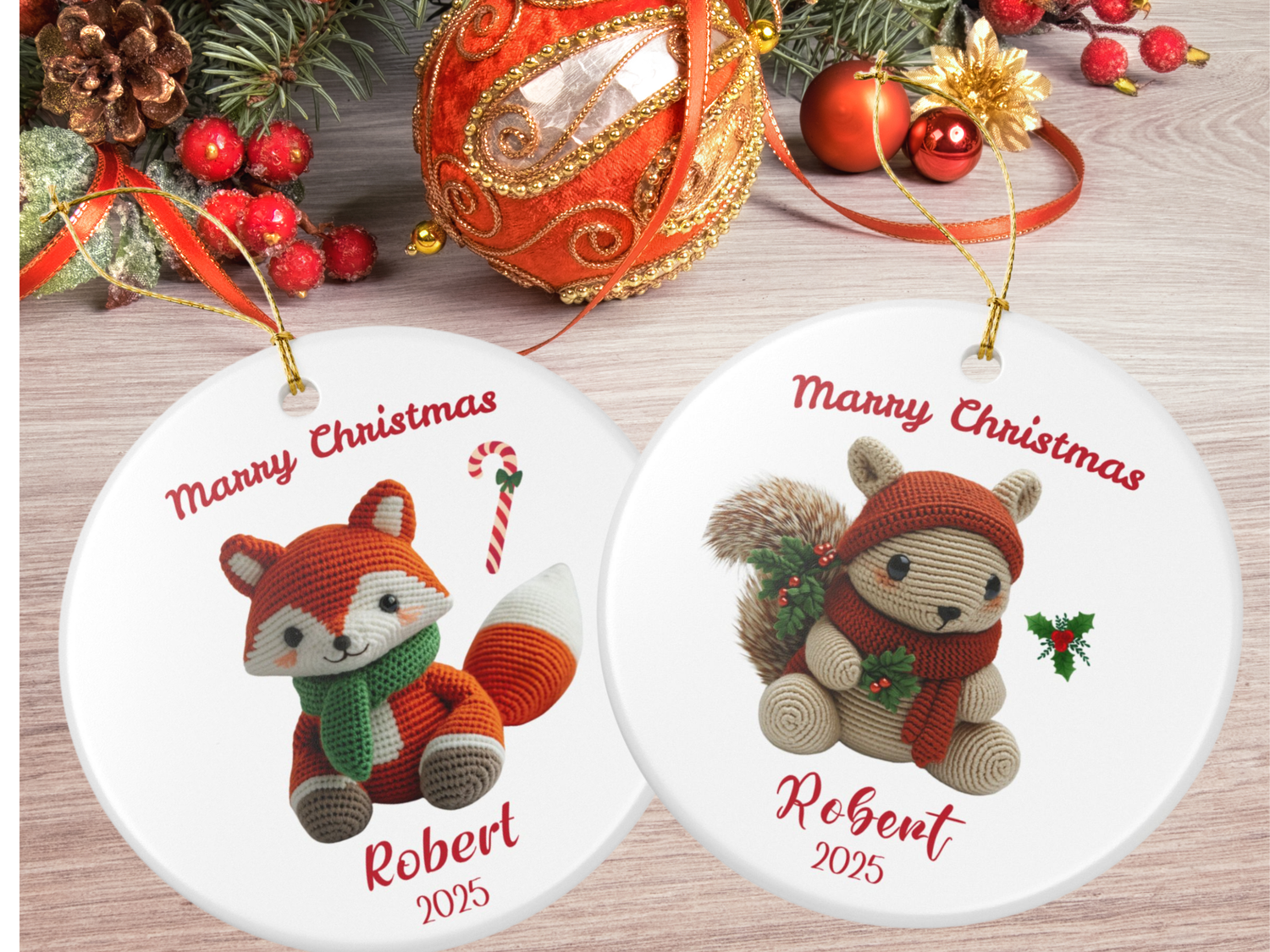 Ceramic Christmas ornaments