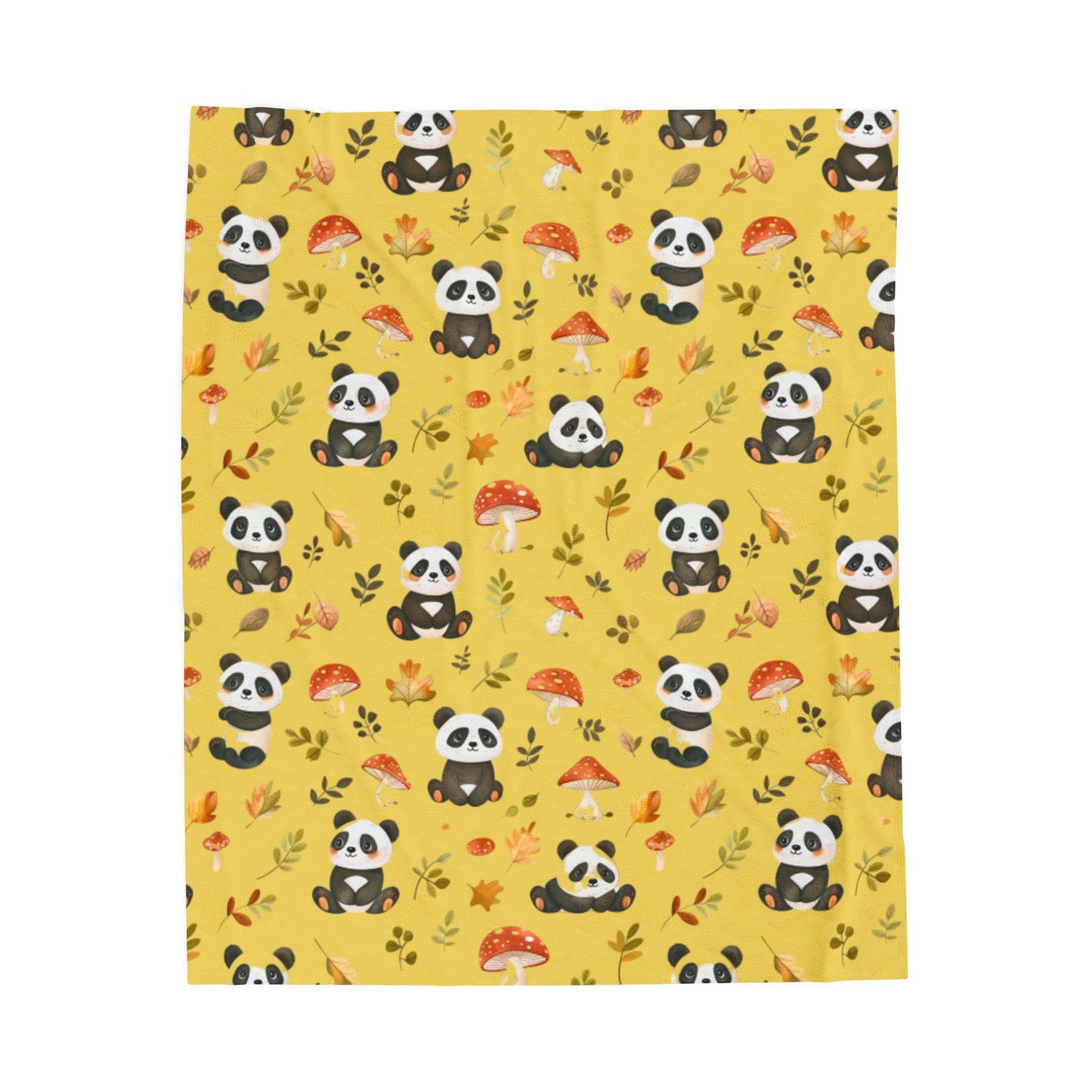 Panda Velveteen Plush Blanket
