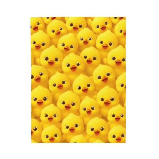 Yellow Baby Chick Throw, Soft Cozy Blanket,Velveteen Plush Blanket