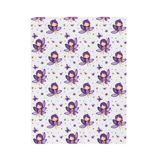 Purple Fairy Velveteen Plush Blanket
