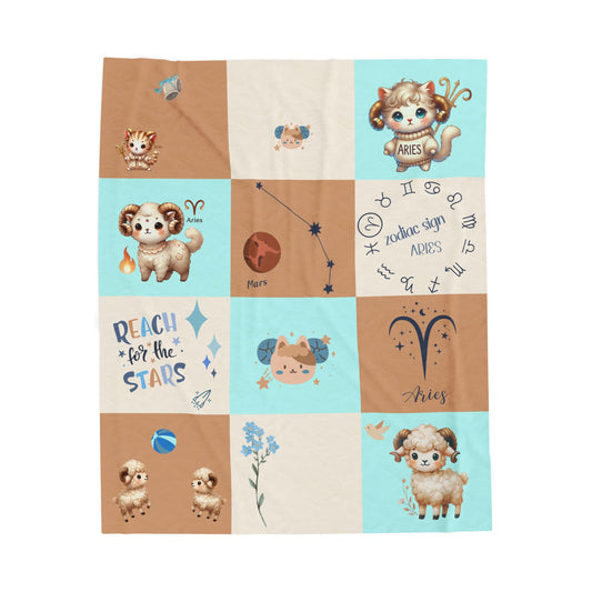 Zodiac Aries Boy Blanket