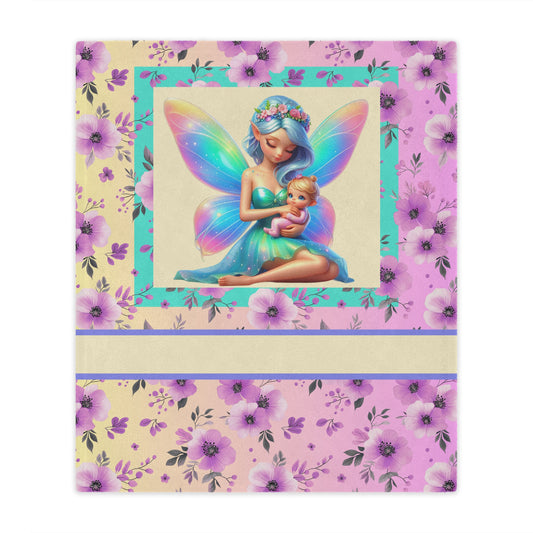 ''Fairy of Flowers''  Name Girl  Minky Blanket