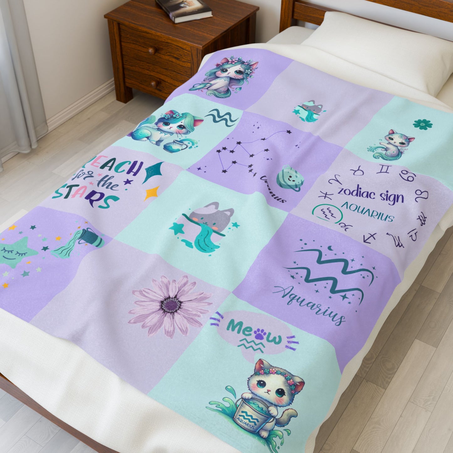 Zodiac Aquarius Girl  Blanket