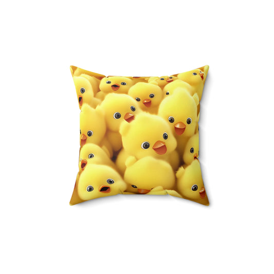 Chicken Spun Polyester Square Pillow