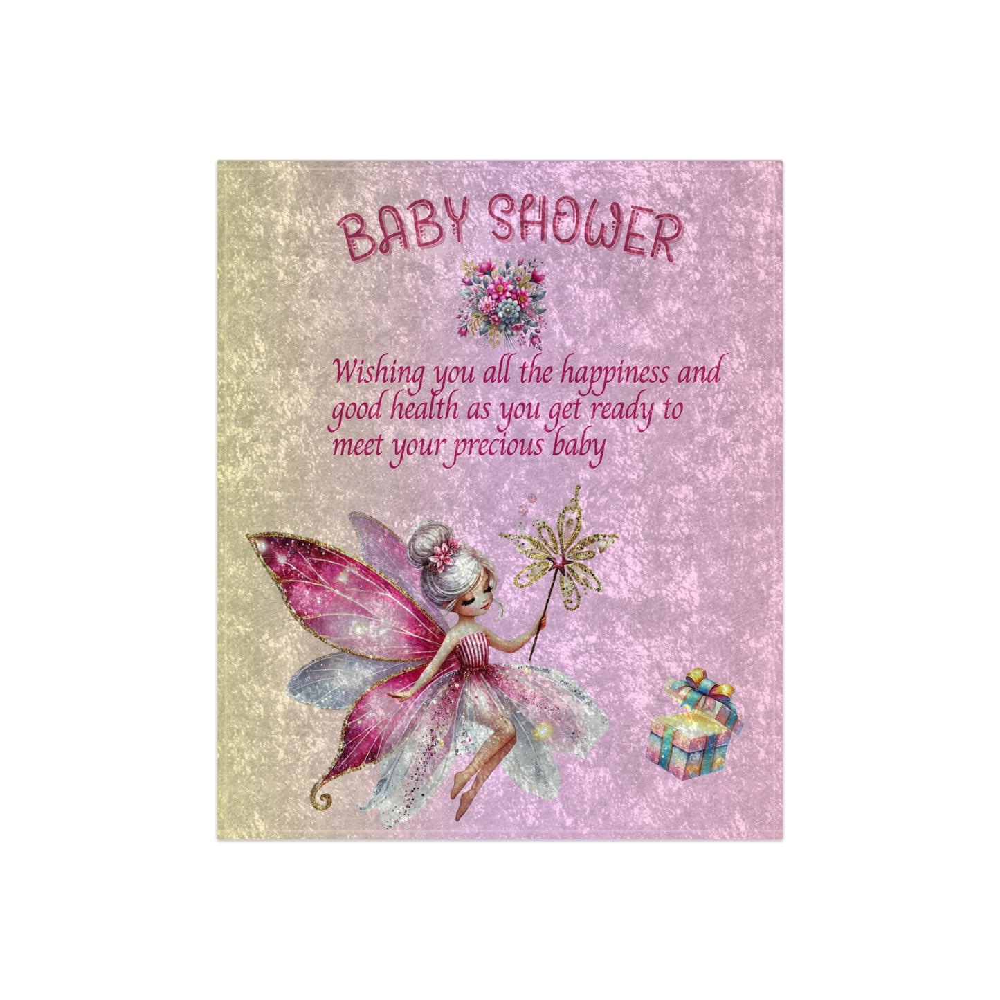 ''Fairy wishes'' Crushed Velvet Blanket