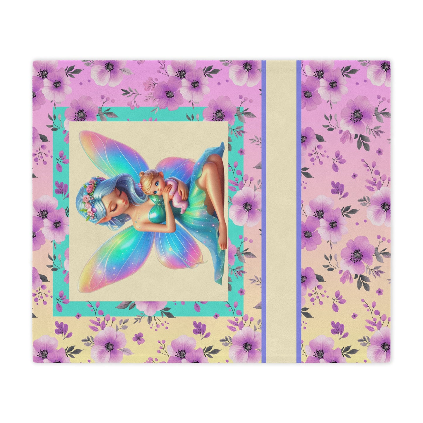 ''Fairy of Flowers''  Name Girl  Minky Blanket