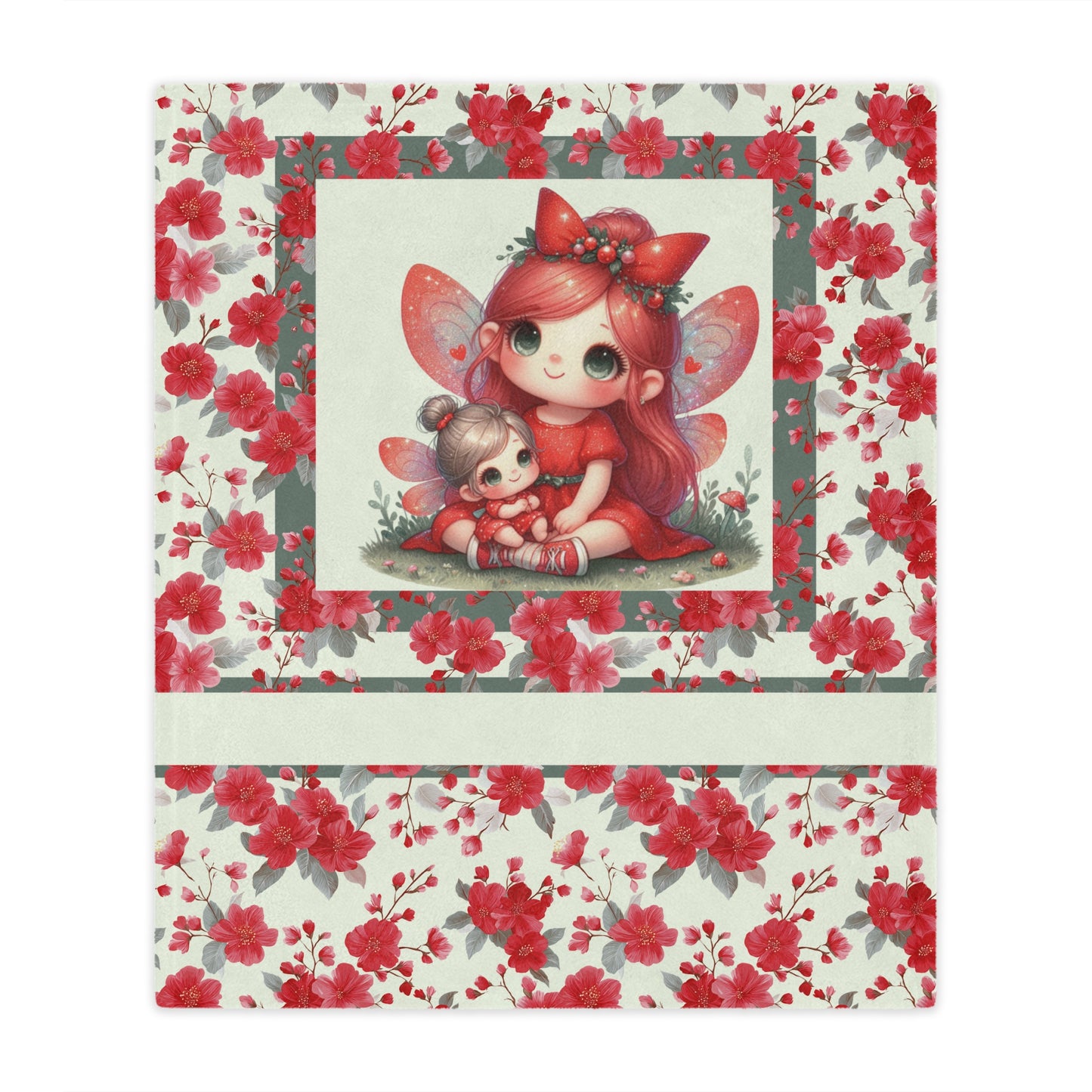 fairy Flowers Name Girle Minky Blanket