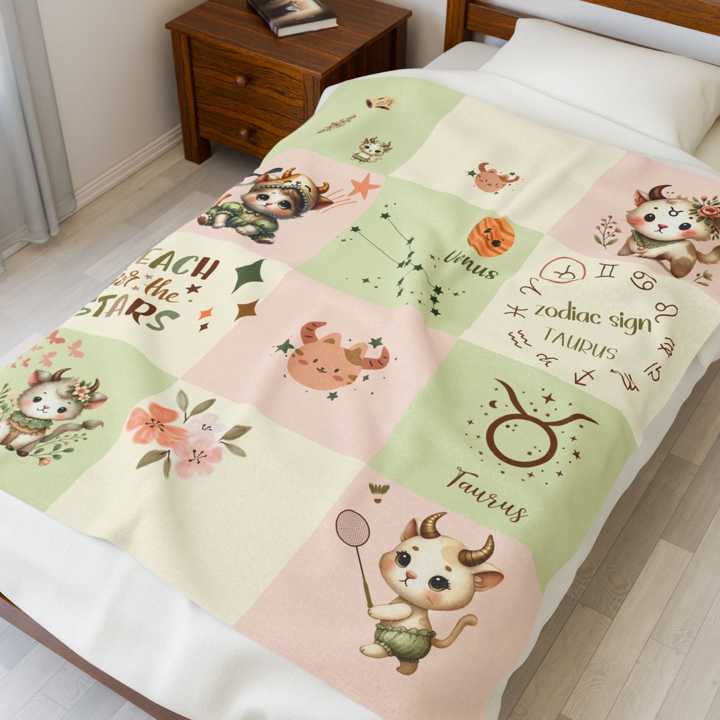 Zodiac Taurus Girl Blanket