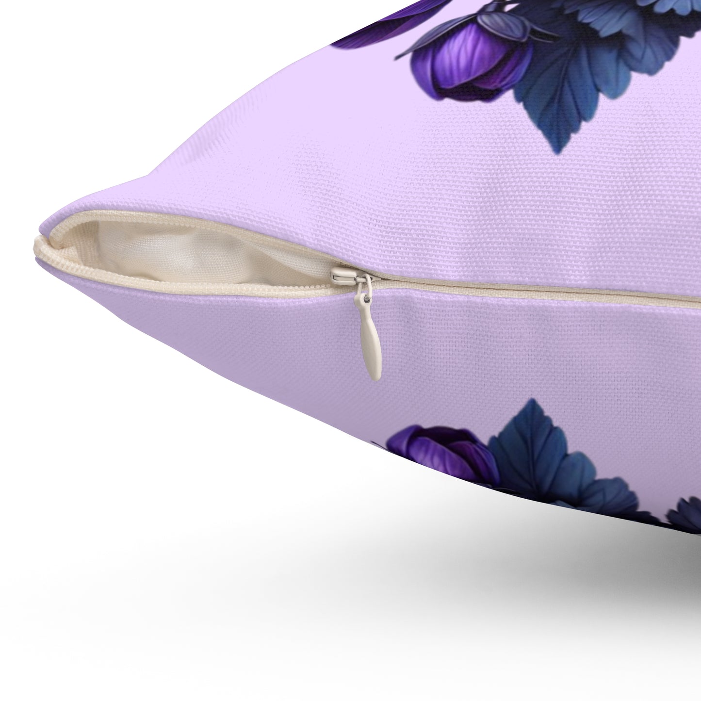 Flowers Spun Polyester Square Pillow