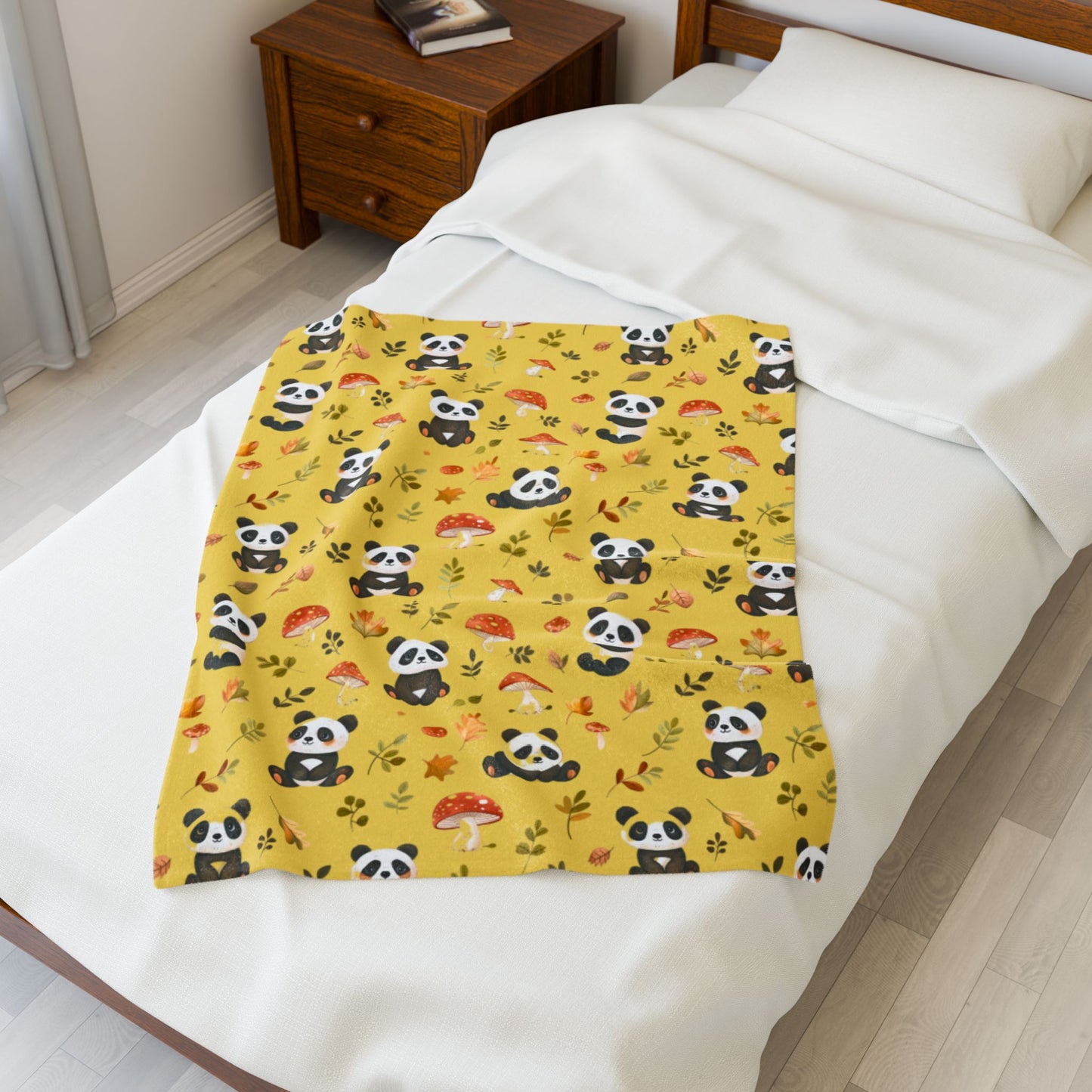 Panda Velveteen Plush Blanket