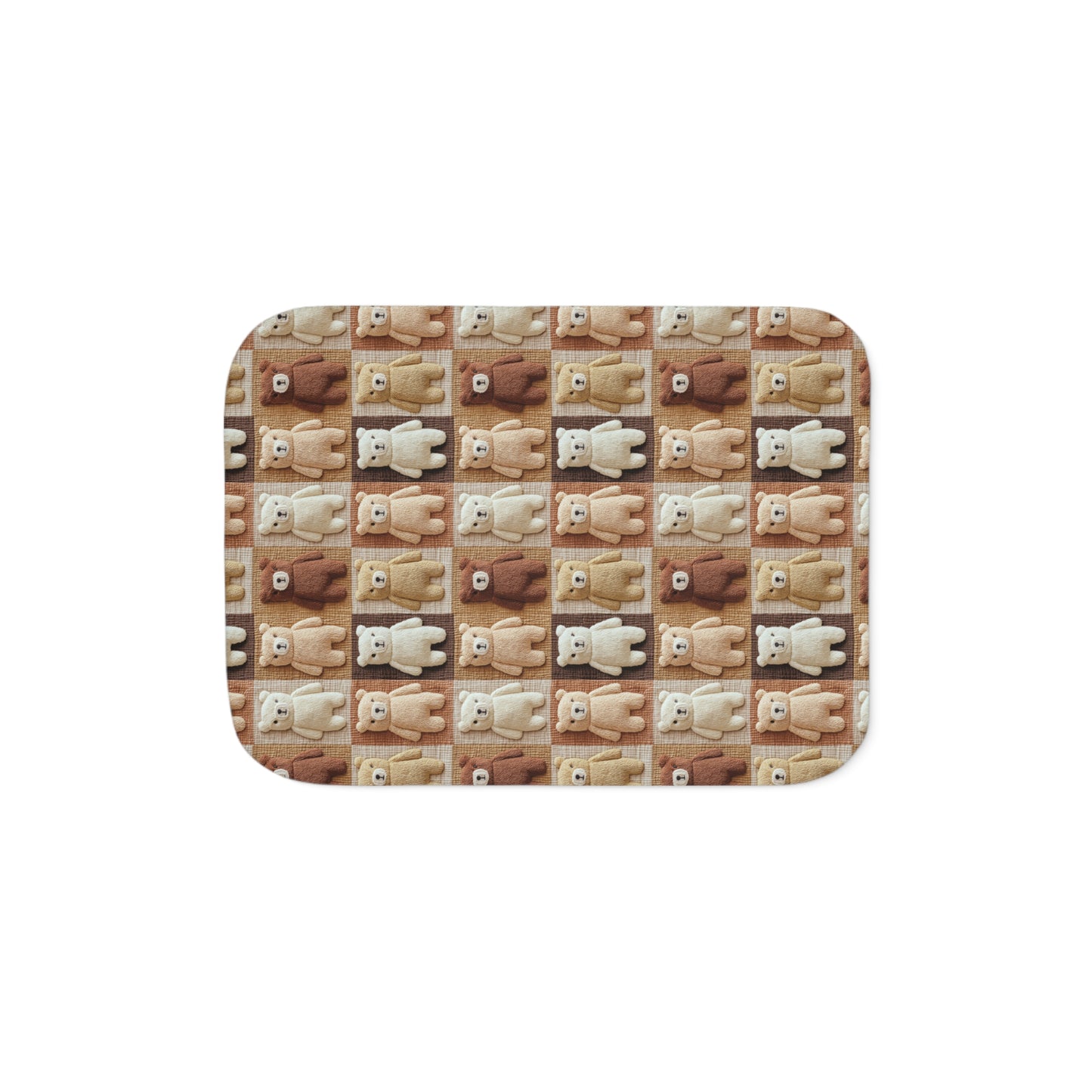 Teddy Bear Blanket, Cozy Plush Throw, Cute Bear Pattern, Serpa Fleece Blanket,