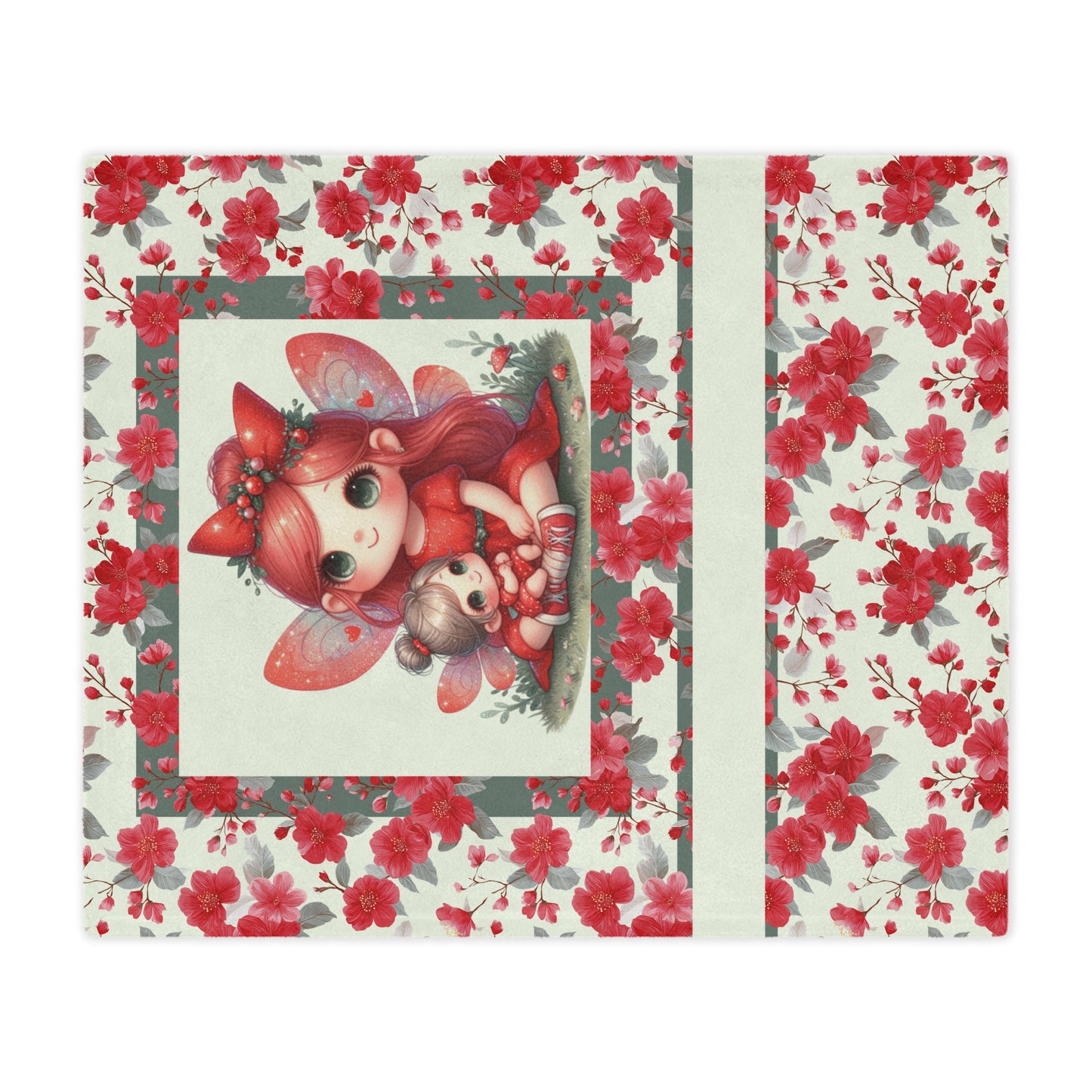 fairy Flowers Name Girle Minky Blanket
