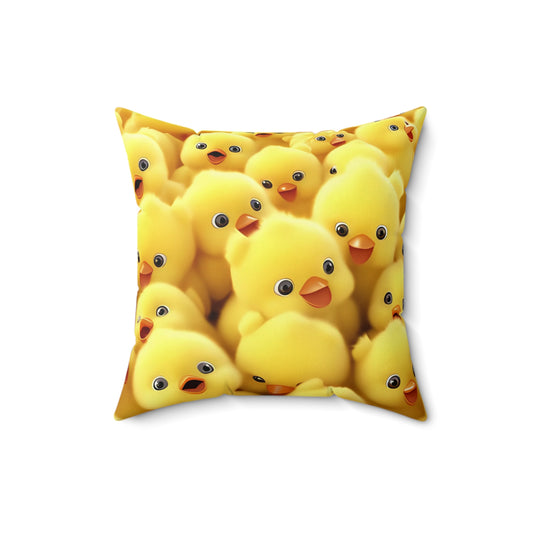 Chicken Spun Polyester Square Pillow
