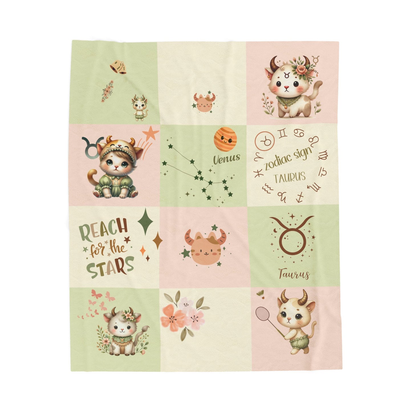 Zodiac Taurus Girl Blanket