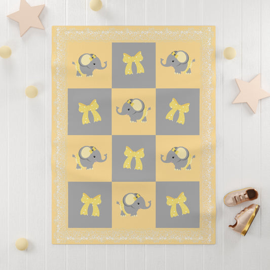 ''Lace Pattern'' Fleece Baby Blanket