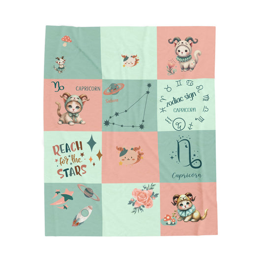 Zodiac Capricorn Girl Blanket