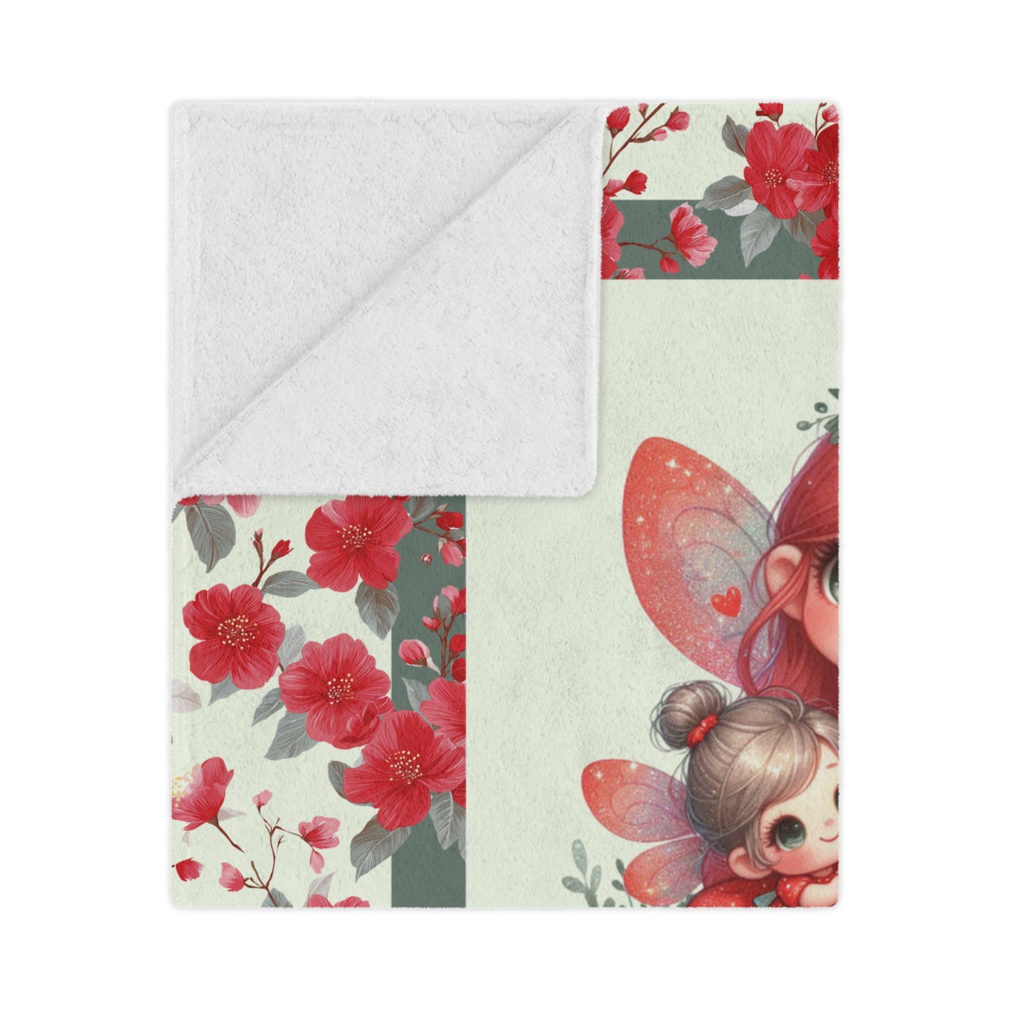 fairy Flowers Name Girle Minky Blanket
