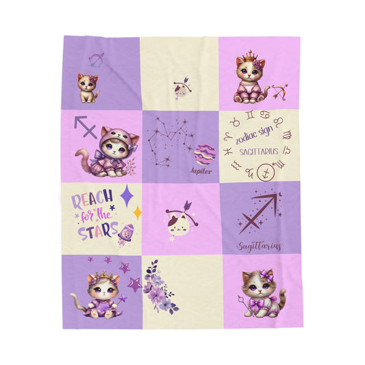 Zodiac Sagittarius Girl Blanket