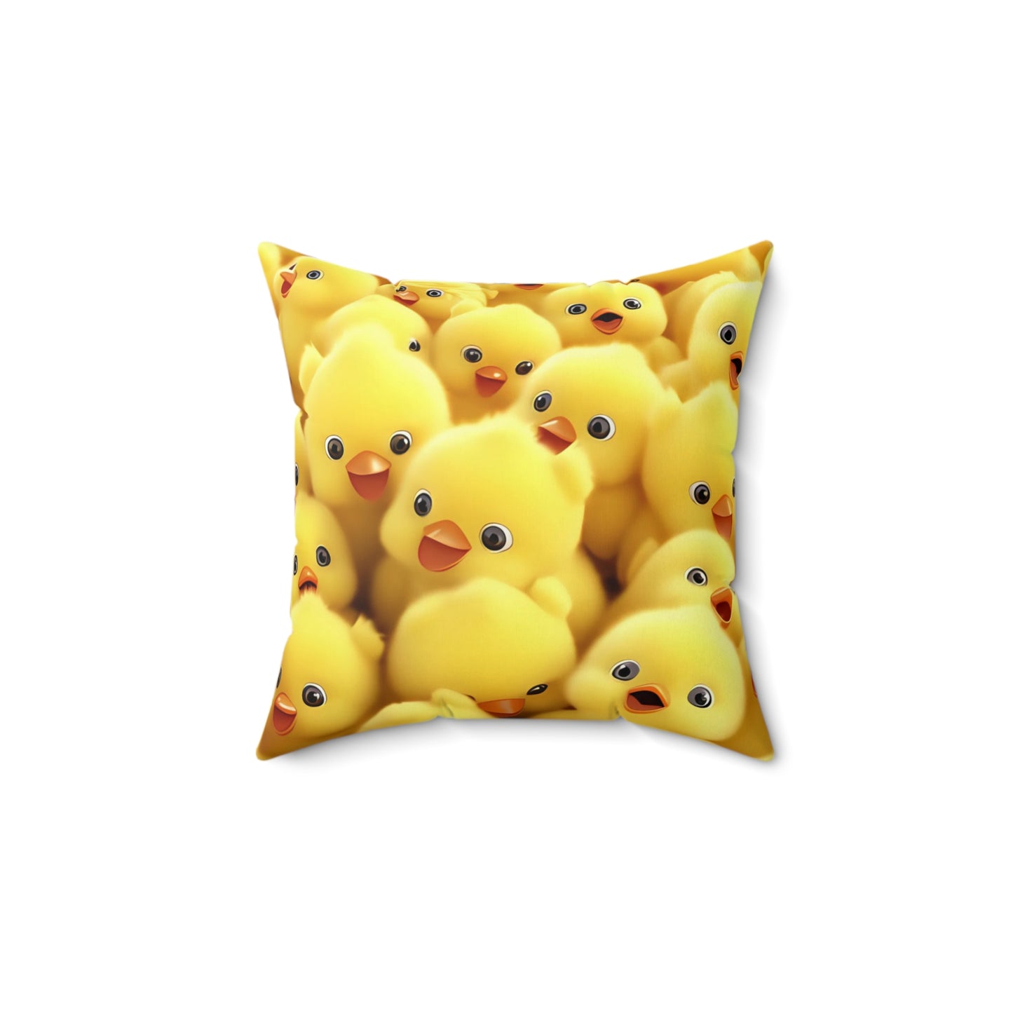 Chicken Spun Polyester Square Pillow
