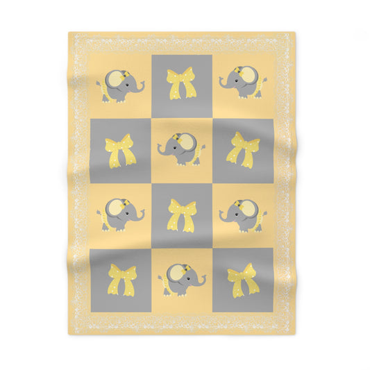 ''Lace Pattern'' Fleece Baby Blanket