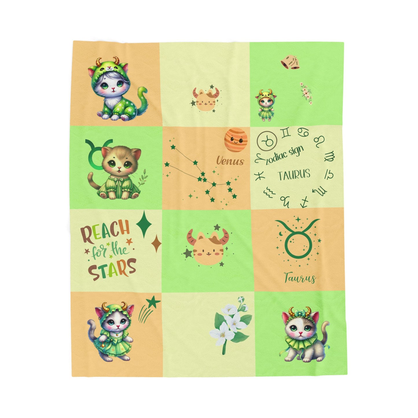 Zodiac Taurus Girl Blanket