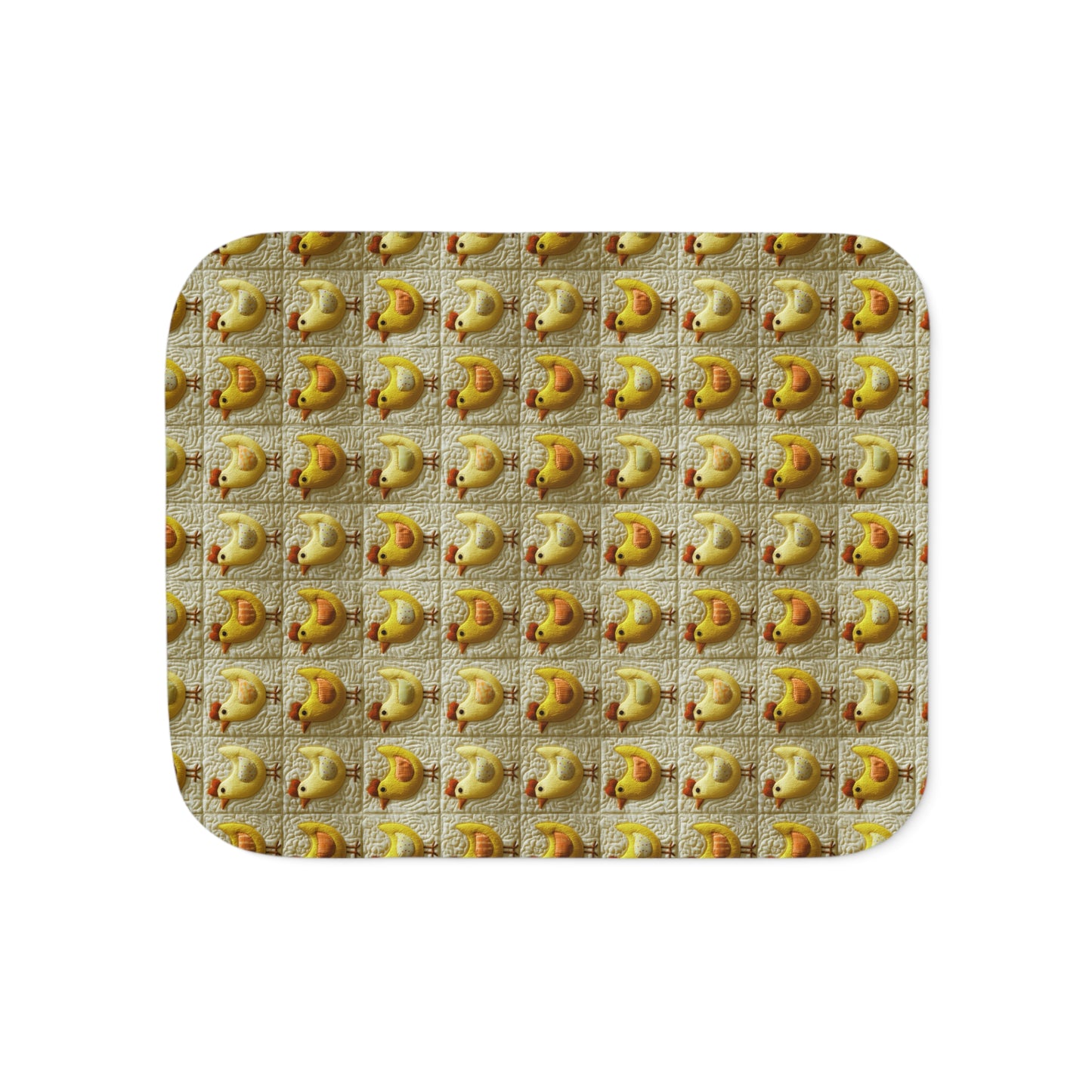 Chicken quilt style Blanket, Cozy Farmhouse Throw, Hen Pattern,