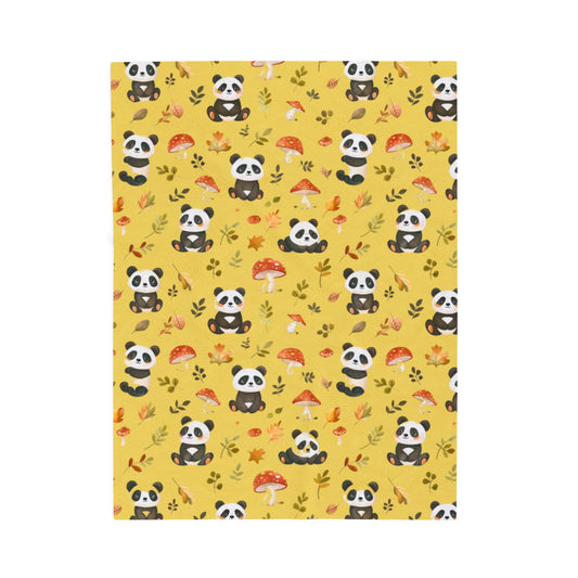 Panda Velveteen Plush Blanket