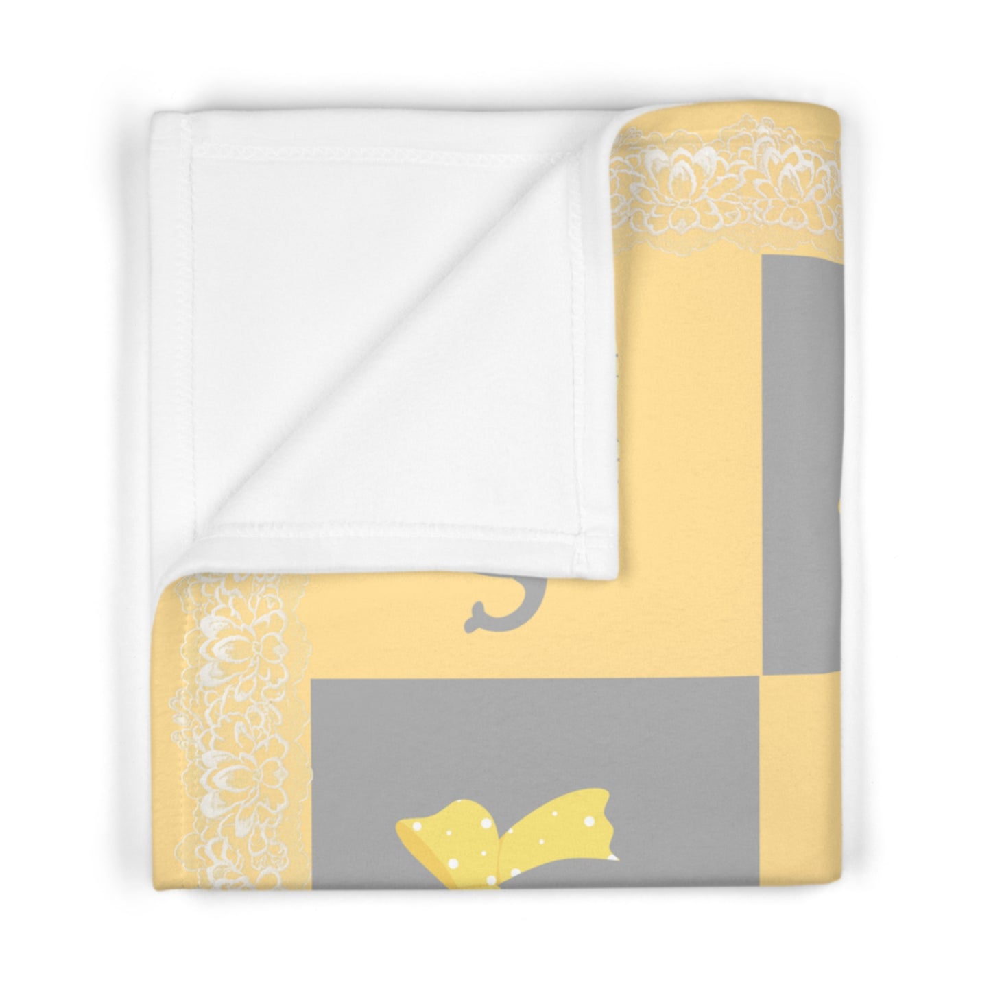 ''Lace Pattern'' Fleece Baby Blanket