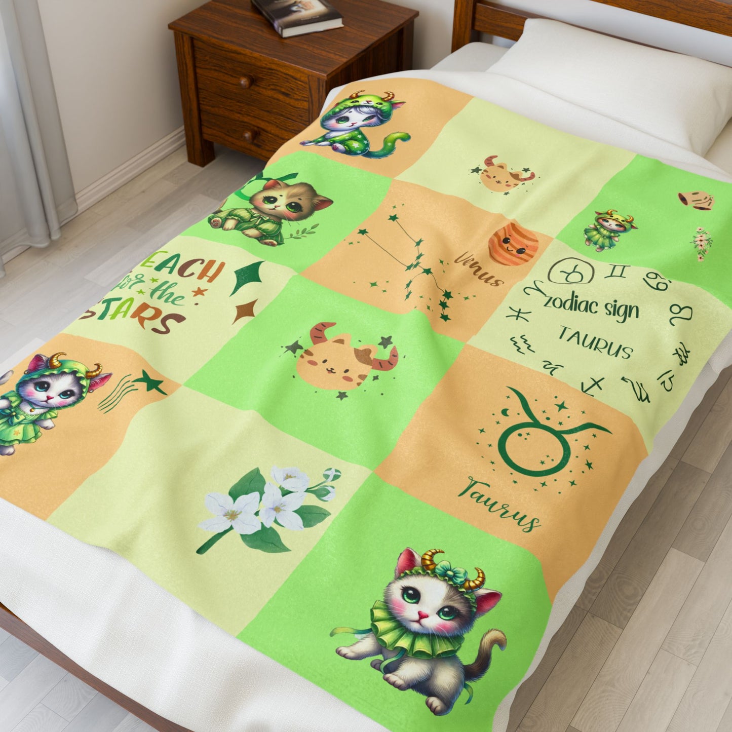 Zodiac Taurus Girl Blanket