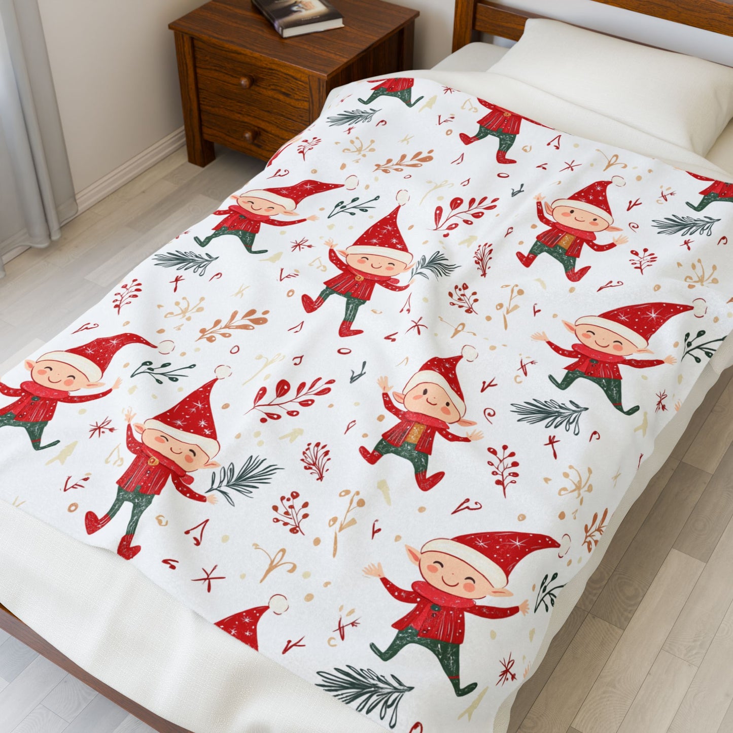 Gnome Velveteen Plush Blanket