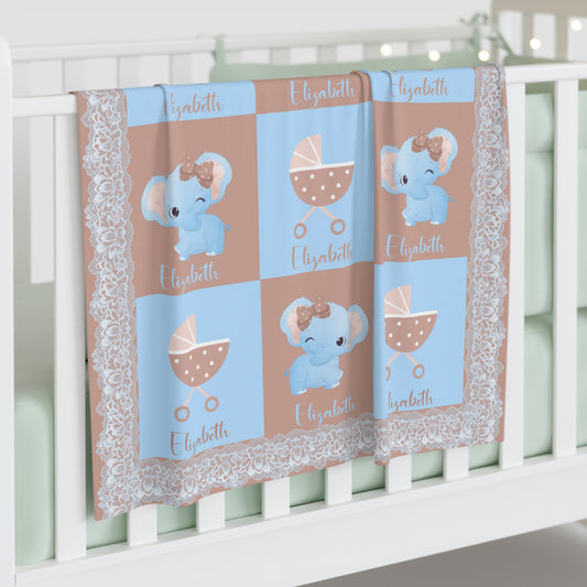 ''Lace Pattern'' Fleece Baby Blanket