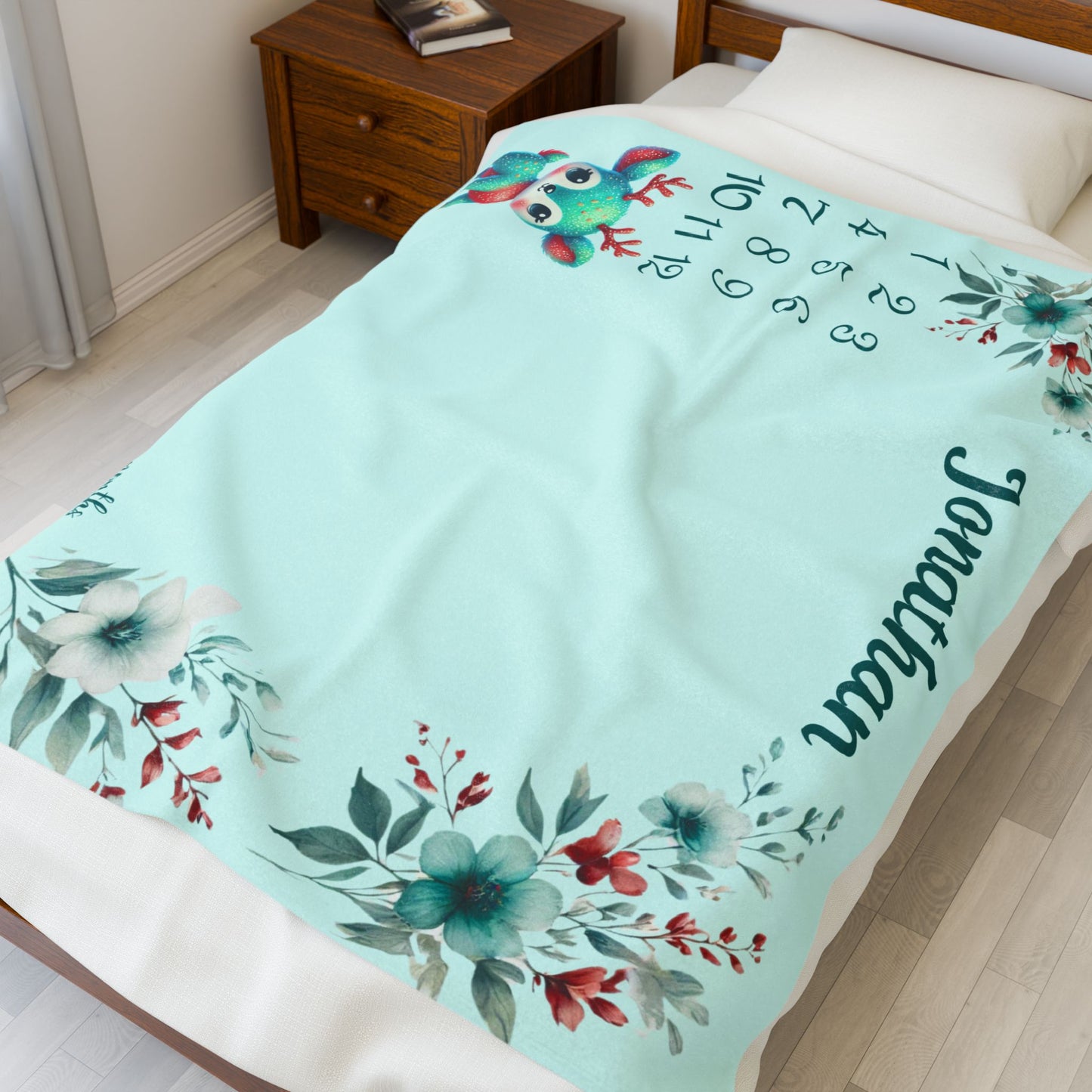 Personalized Deer Milestone Blanket