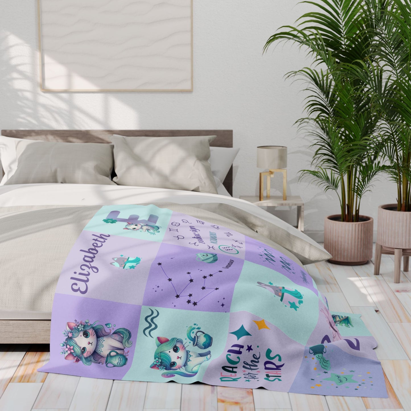 Zodiac Aquarius Girl  Blanket