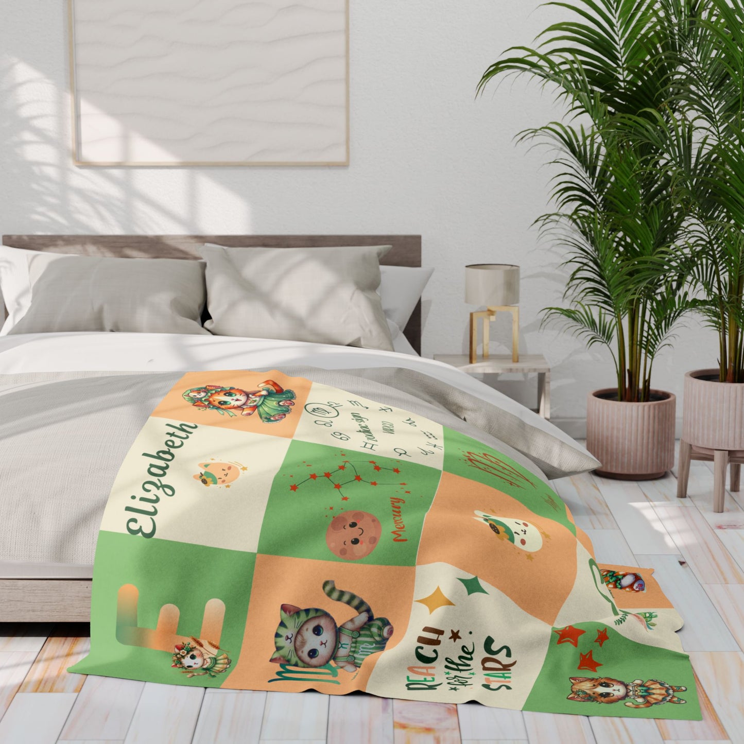 Zodiac Virgo Girl Blanket