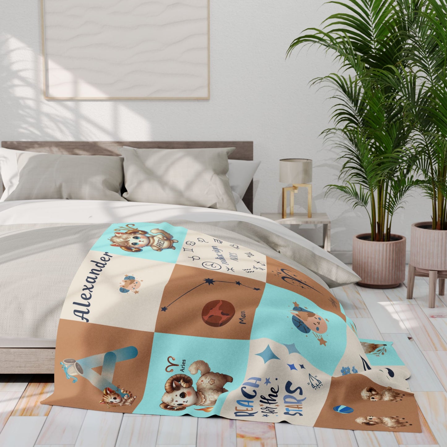 Zodiac Aries Boy Blanket