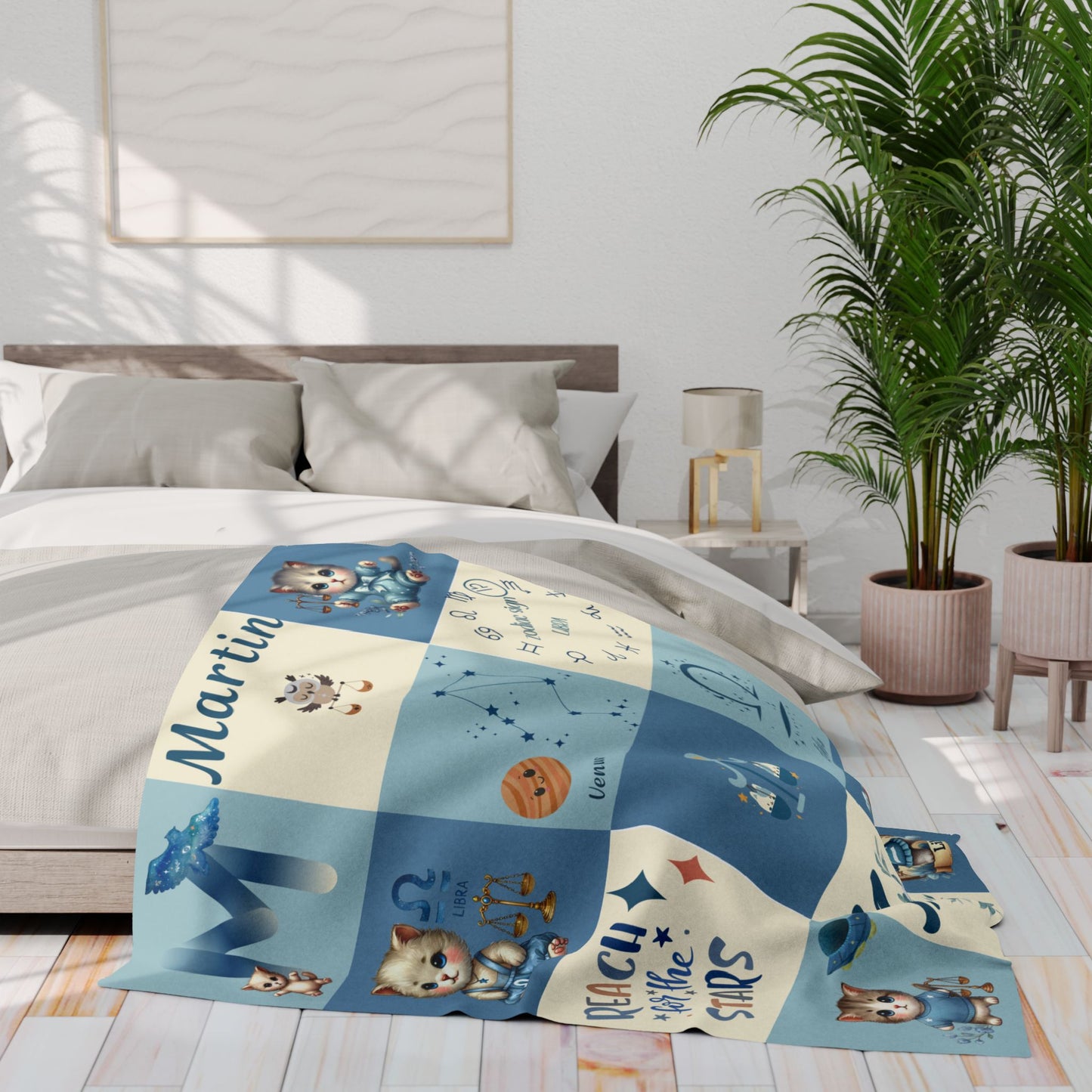 Zodiac Libra Boy Blanket