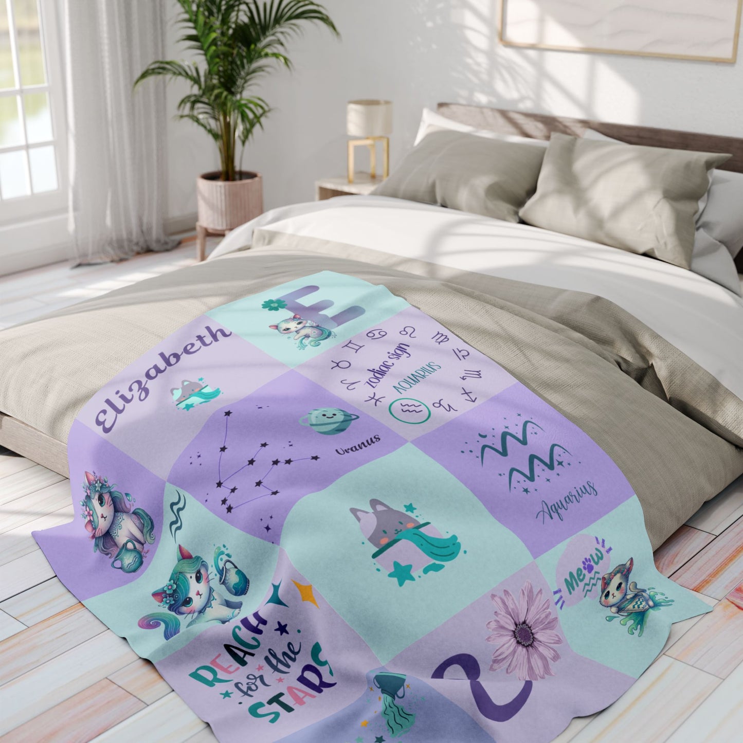 Zodiac Aquarius Girl  Blanket