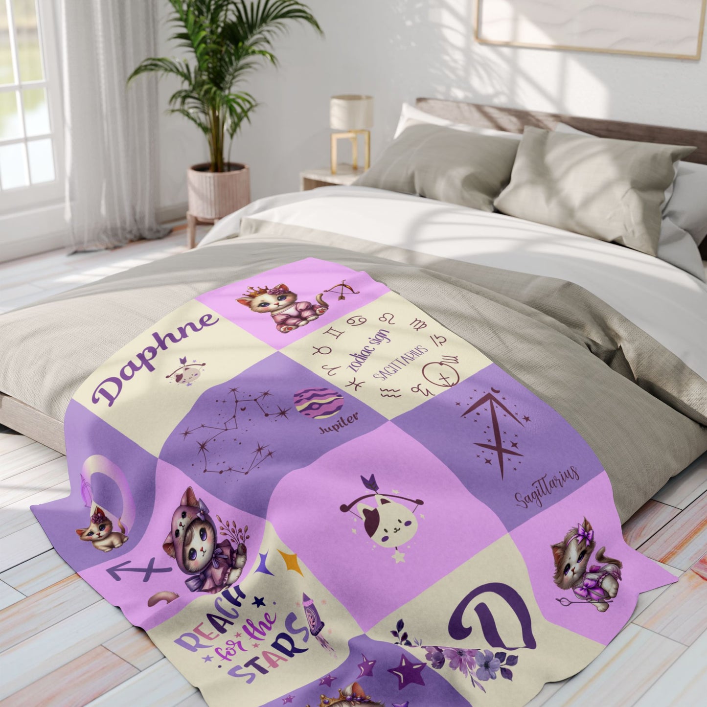 Zodiac Sagittarius Girl Blanket