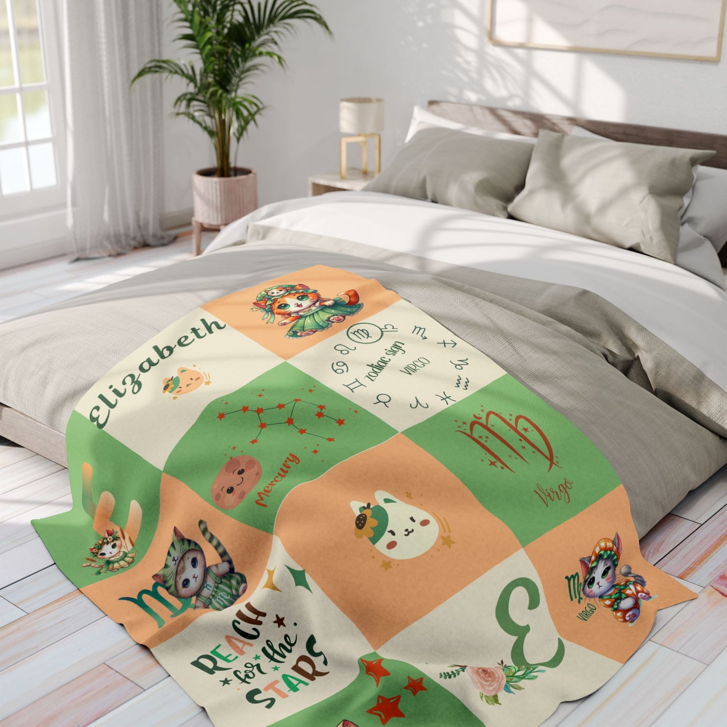 Zodiac Virgo Girl Blanket