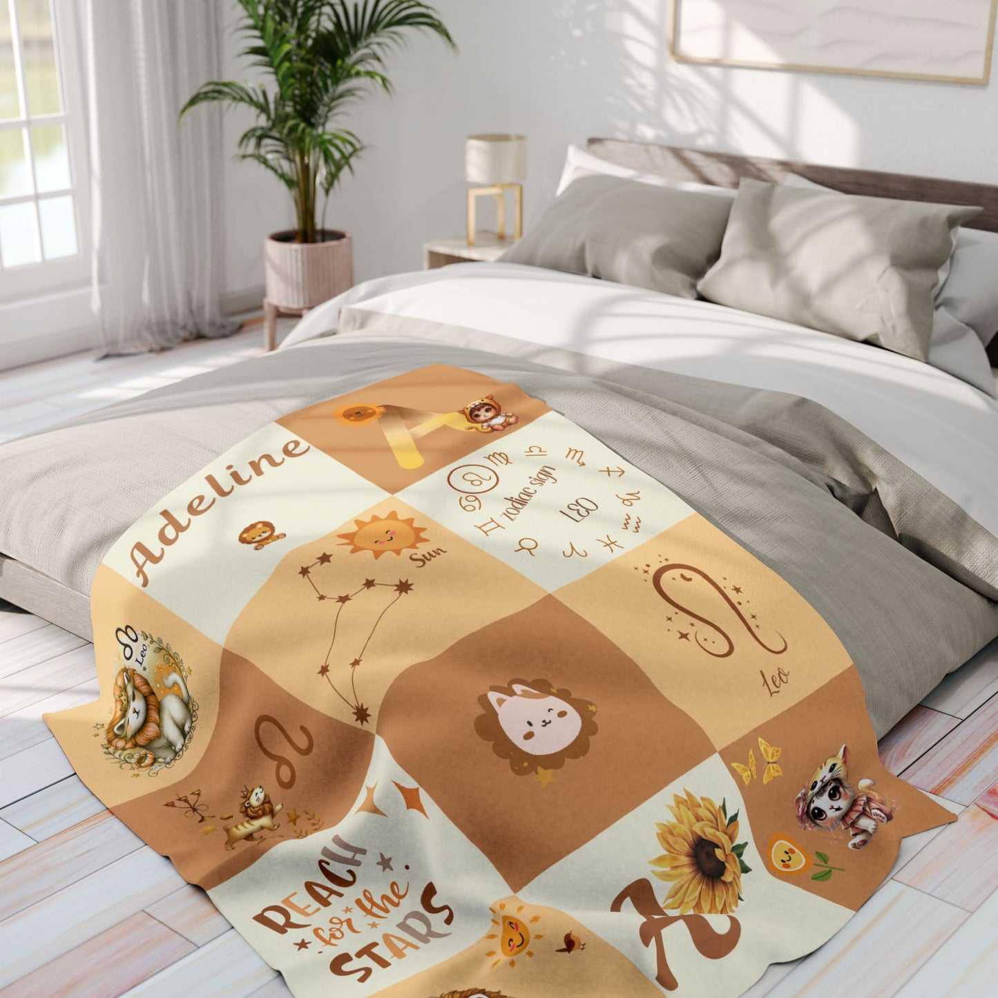 Zodiac Leo Girl Blanket