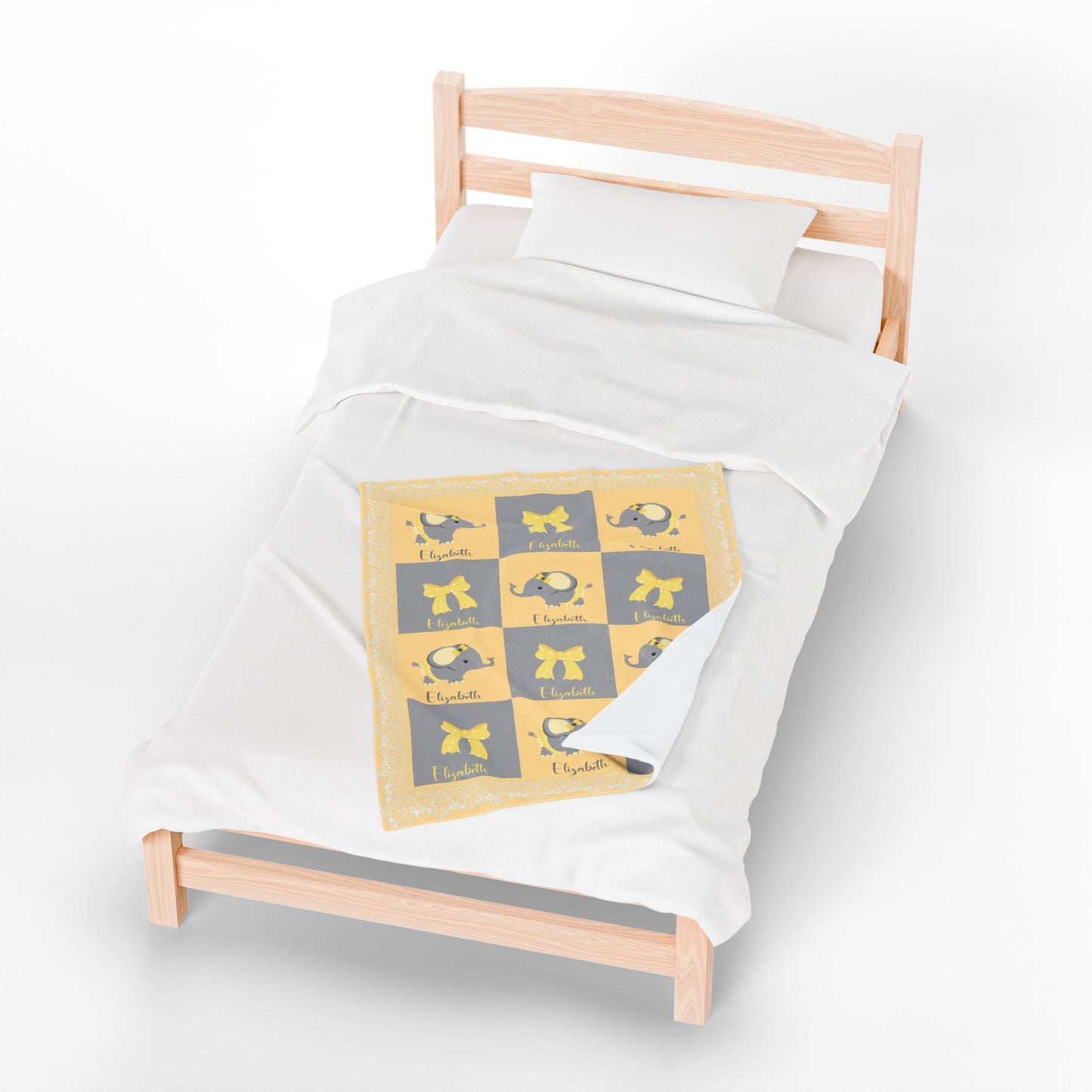 ''Lace Pattern'' Fleece Baby Blanket