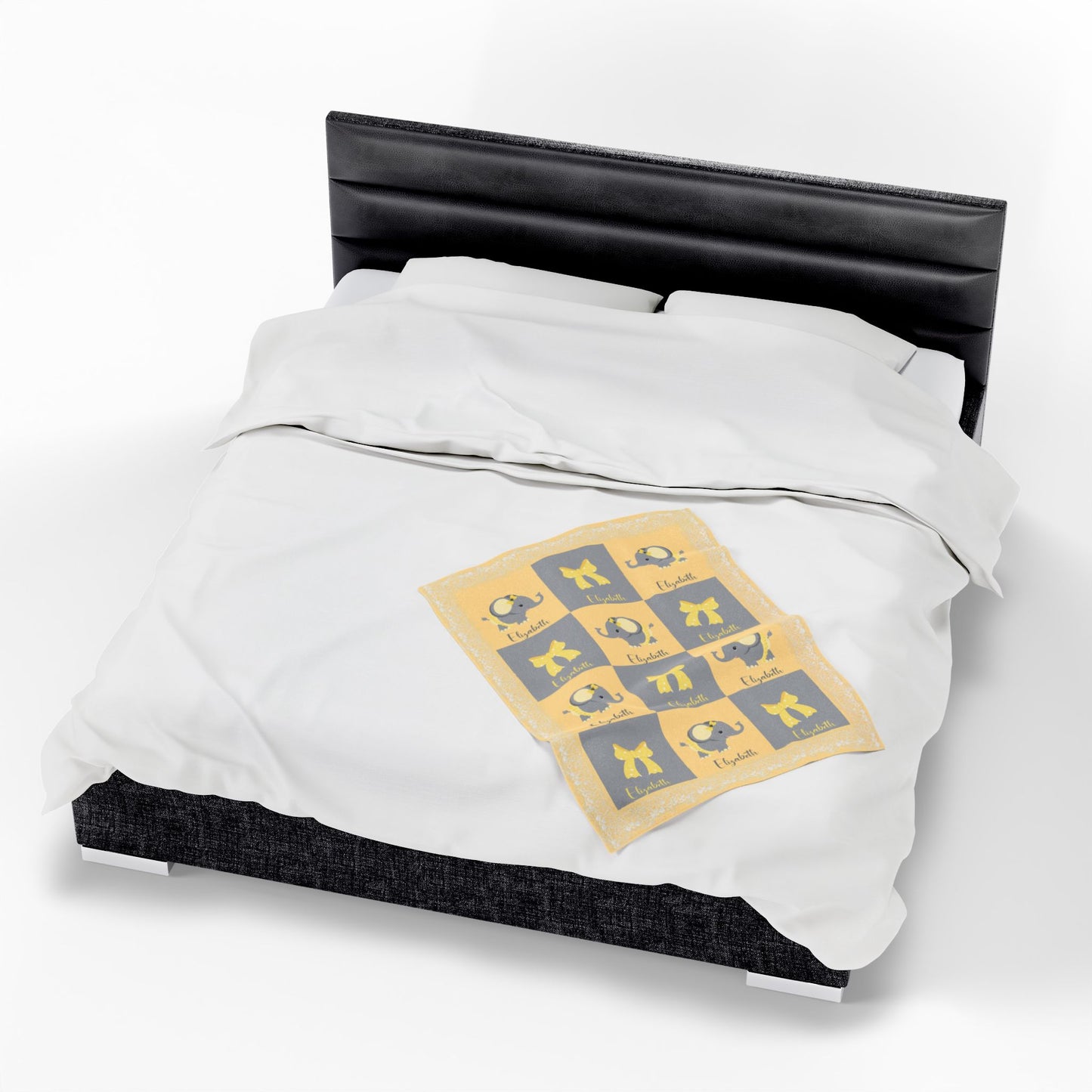 ''Lace Pattern'' Fleece Baby Blanket